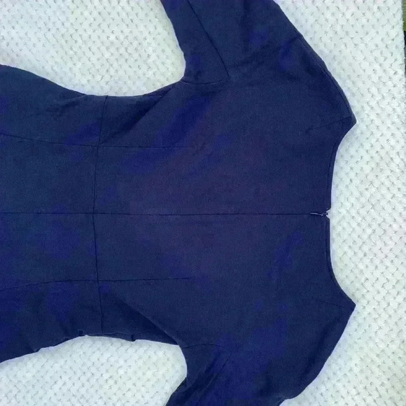 Boden Navy flowy dress sz 4 office business casual wedding guest minimalist - Picture 8 of 10